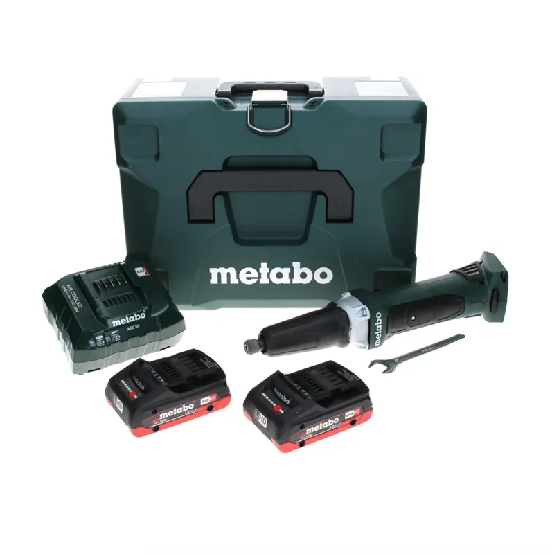 Mega-Angebot Metabo GA 18 LTX Akku Geradschleifer 18 V + 2x LiHD Akku 4,0 Ah + Ladegerät + MetaLoc