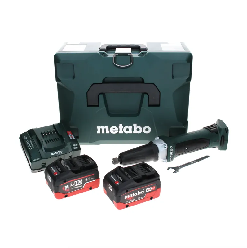 Online Kaufen Metabo GA 18 LTX Akku Geradschleifer 18 V + 2x LiHD Akku 5,5 Ah + Ladegerät + MetaLoc