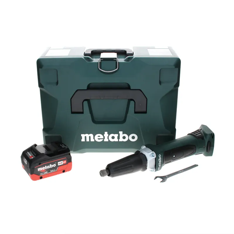 Metabo GA 18 LTX Akku Geradschleifer 18 V + 1x LiHD Akku 8,0 Ah + MetaLoc - ohne Ladegerät Günstig