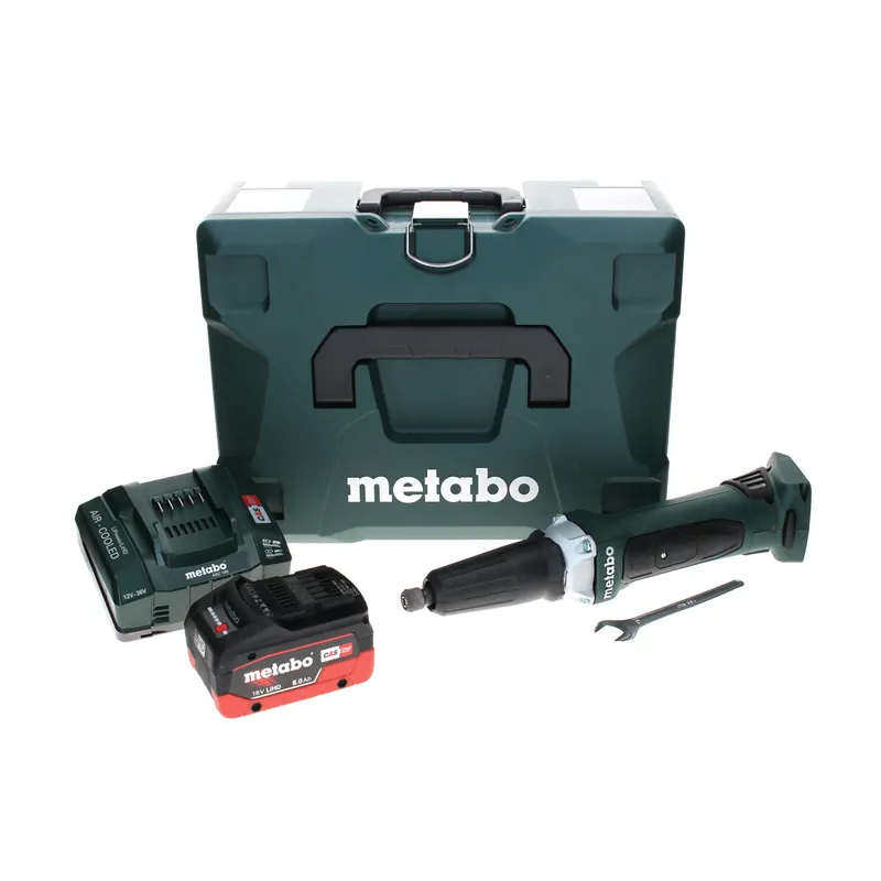 Geprüft Metabo GA 18 LTX Akku Geradschleifer 18 V + 1x LiHD Akku 8,0 Ah + Ladegerät + MetaLoc