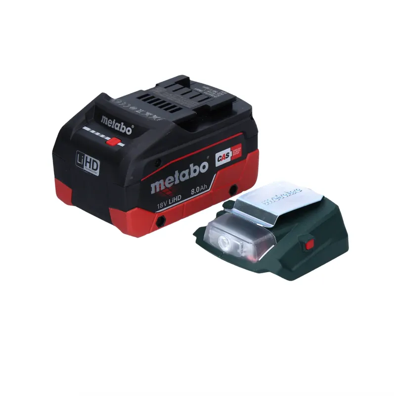 Neue Kollektion Metabo PA 14.4-18 LED-USB Akku Power Adapter Basis Set mit 1x LiHD Akku 8,0 Ah - ohne Ladegerät