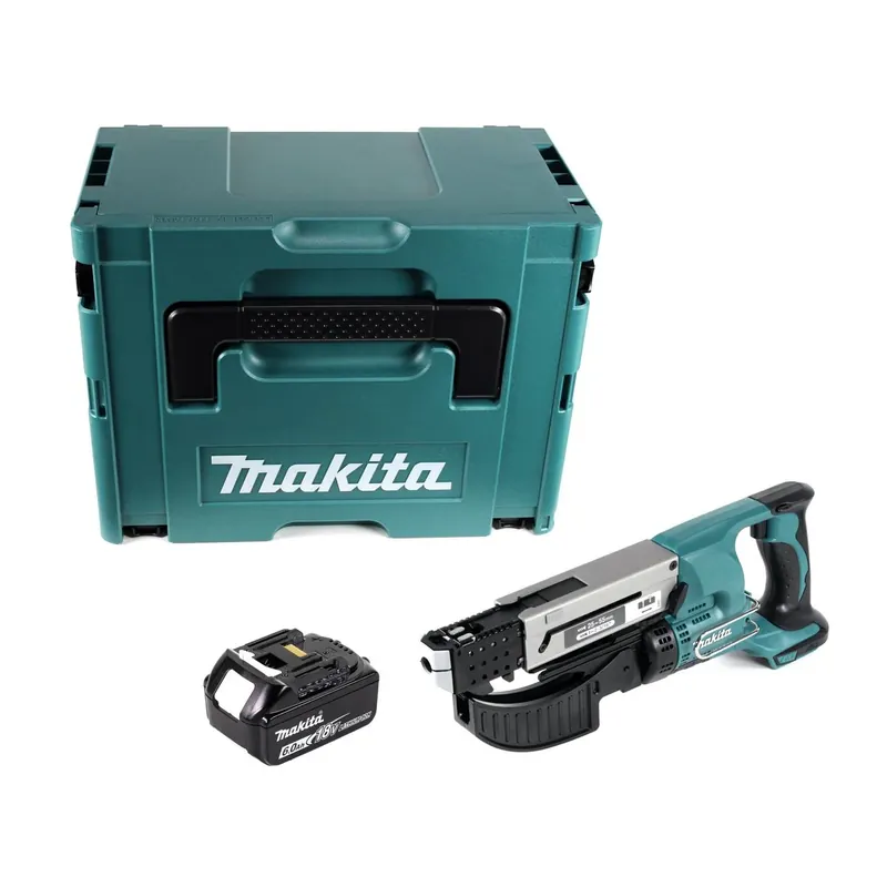 Markenware Makita DFR 550 G1J Akku Magazinschrauber 18 V 25 - 55 mm + 1x Akku 6,0 Ah + Makpac - ohne Ladegerät