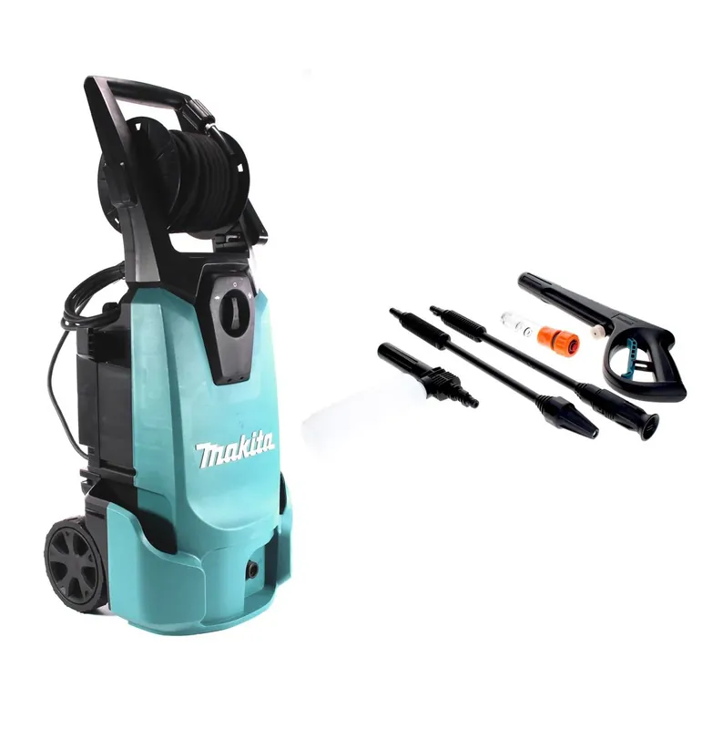 Makita HW 1300 Hochdruckreiniger 1800 Watt 130 bar Schutzisolierung IPX5 Zertifiziert