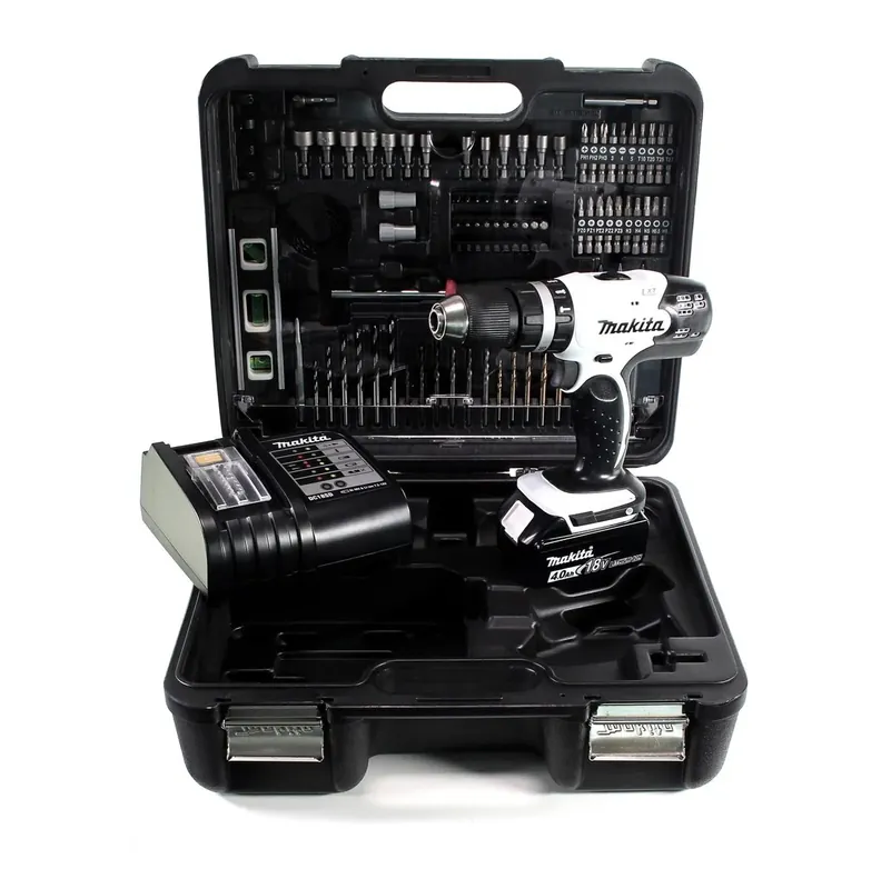 Online Kaufen Makita DHP 453 SMWX Akku Schlagbohrschrauber 18 V 42 Nm + 1x Akku 4,0 Ah + Ladegerät + 101 tlg. Zubehörset + Koffer