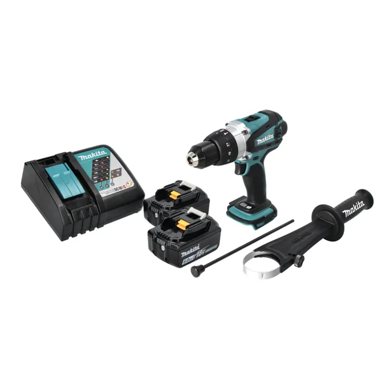 Neu Im Sortiment Makita DHP 458 RG Akku Schlagbohrschrauber 18 V 91 Nm + 2x Akku 6,0 Ah + Ladegerät