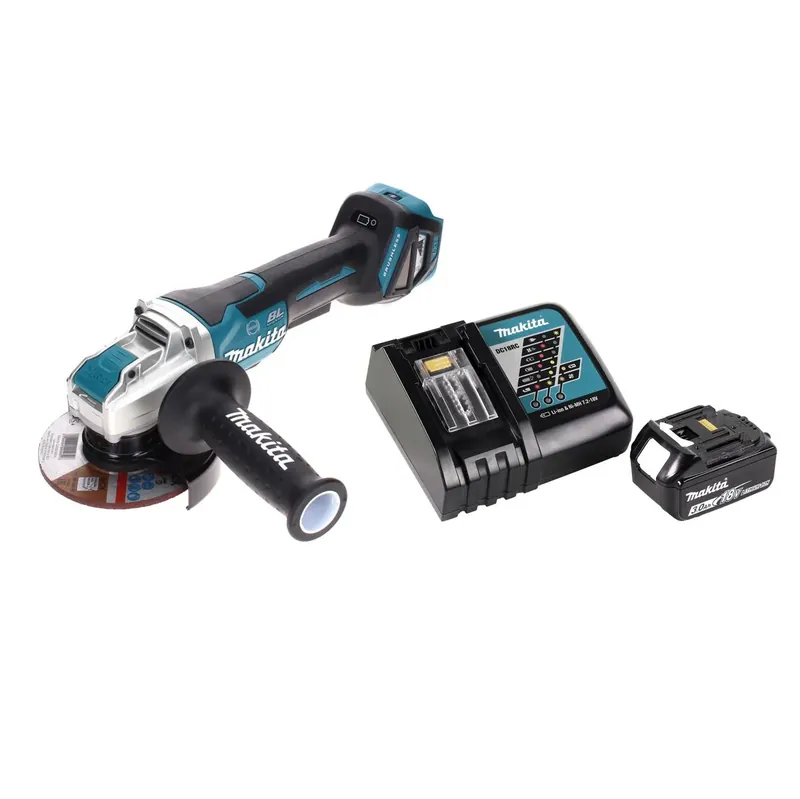Makita DGA 519 RF1 Akku Winkelschleifer 18 V 125 mm Brushless X-Lock + 1x Akku 3,0 Ah + Ladegerät Schneller Versand