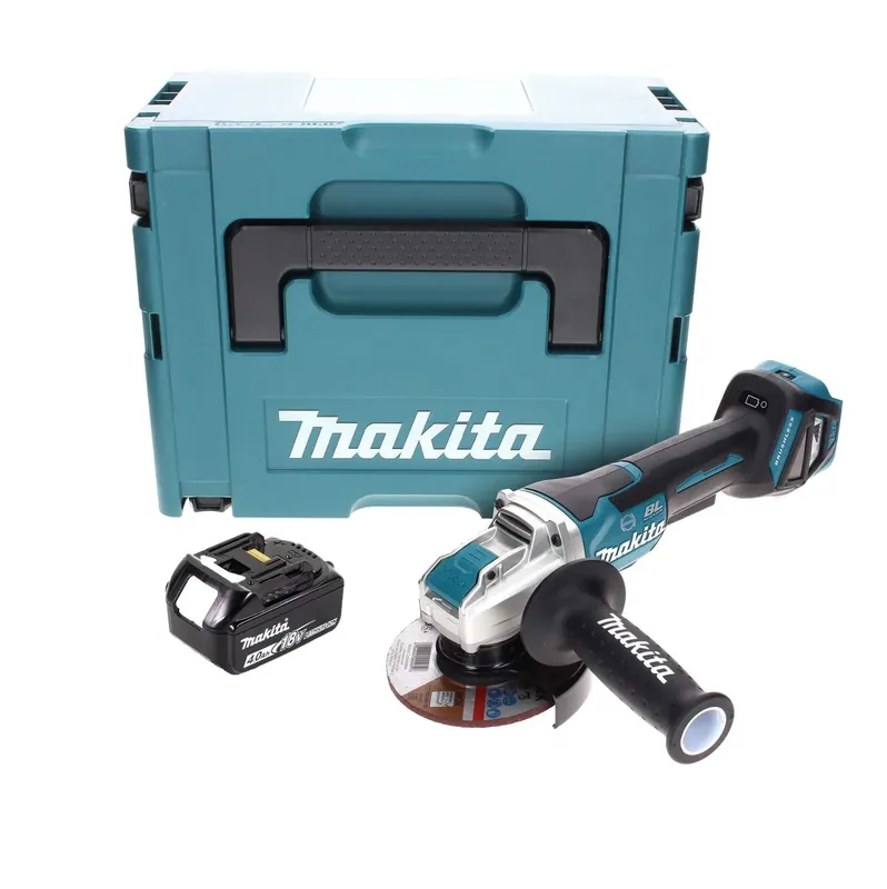 Nur Für Kurze Zeit Makita DGA 519 M1J Akku Winkelschleifer 18 V 125 mm Brushless X-Lock + 1x Akku 4,0 Ah + Makpac - ohne Ladegerät