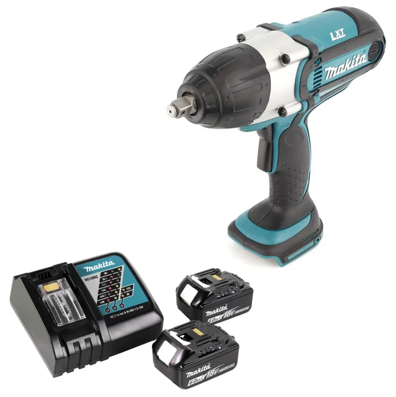 Aktuell Makita DTW 450 RG Akku Schlagschrauber 18 V 440 Nm 1/2“ + 2x Akku 6,0 Ah + Ladegerät