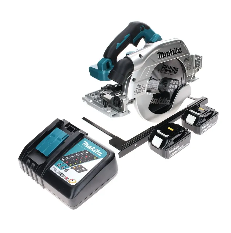 Makita DHS 900 RG2 Akku Handkreissäge 36 V ( 2x 18 V ) 235 mm Brushless + 2x Akku 6,0 Ah + Ladegerät Wochenendangebot