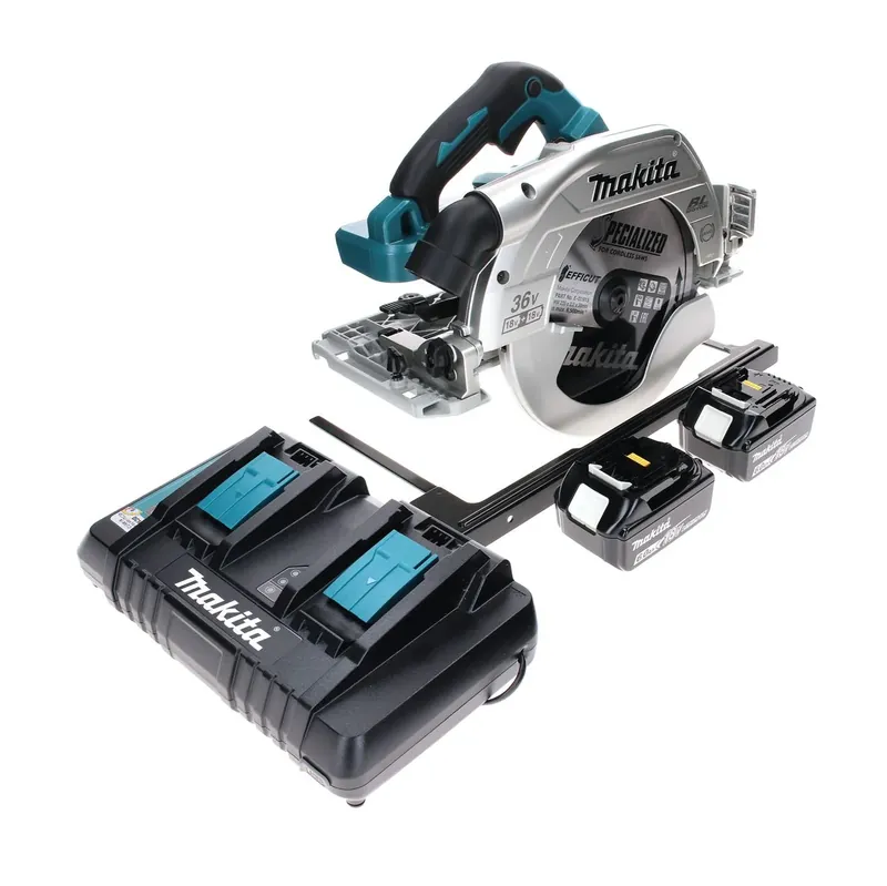Saisonangebot Makita DHS 900 PG2 Akku Handkreissäge 36 V ( 2x 18 V ) 235 mm Brushless + 2x Akku 6,0 Ah + Doppelladegerät