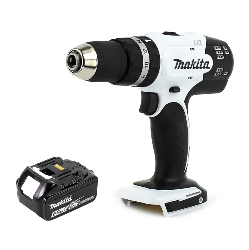 Jetzt Bestellen Makita DHP 453 G1W Akku Schlagbohrschrauber 18 V 42 Nm weiß + 1x Akku 6,0 Ah - ohne Ladegerät