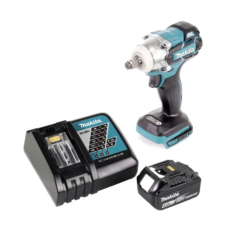 Markenware Makita DTW 285 RG1 Akku Schlagschrauber 18 V 280 Nm 1/2" Brushless + 1x Akku 6,0 Ah + Ladegerät