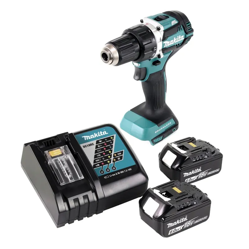 Jetzt Kaufen Makita DDF 484 RG Akku Bohrschrauber Brushless 18 V 54 Nm + 2x Akku 6,0 Ah + Ladegerät