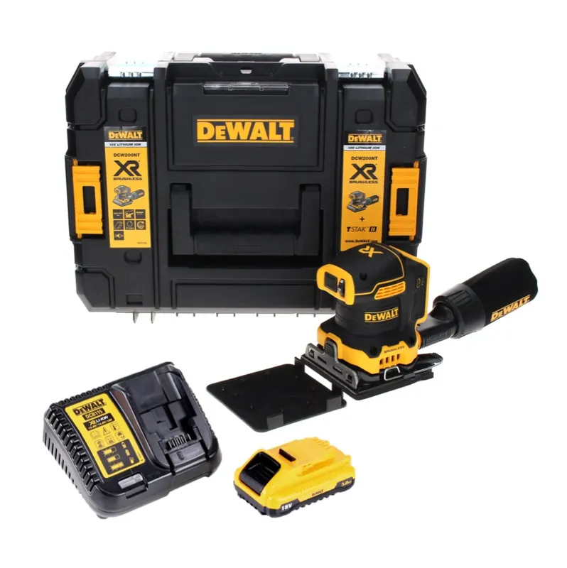 Jetzt Bestellen DeWalt DCW 200 L1 Akku Vibrationsschleifer 18 V 108x115 mm + 1x Akku 3,0 Ah + Ladegerät + TSTAK