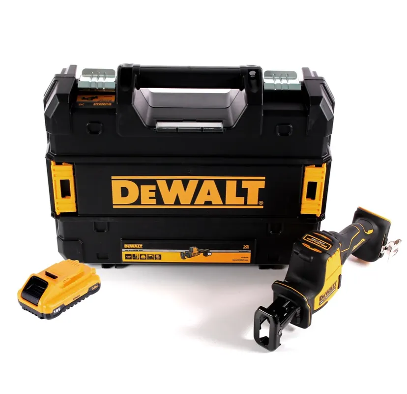 DeWalt DCS 369 NT Akku Säbelsäge 18 V + 1x Akku 3,0 Ah + TSTAK - ohne Ladegerät Solange Der Vorrat Reicht