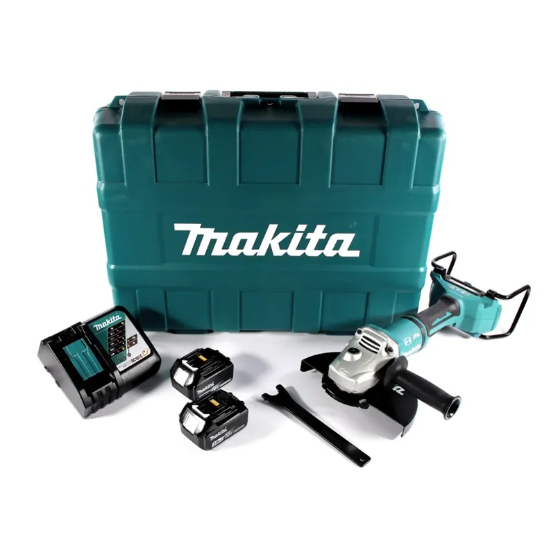 Preisknaller Makita DGA 900 RFK Akku Winkelschleifer 36 V ( 2x 18 V ) 230 mm Brushless 2x Akku 3,0 Ah + Ladegerät + Koffer