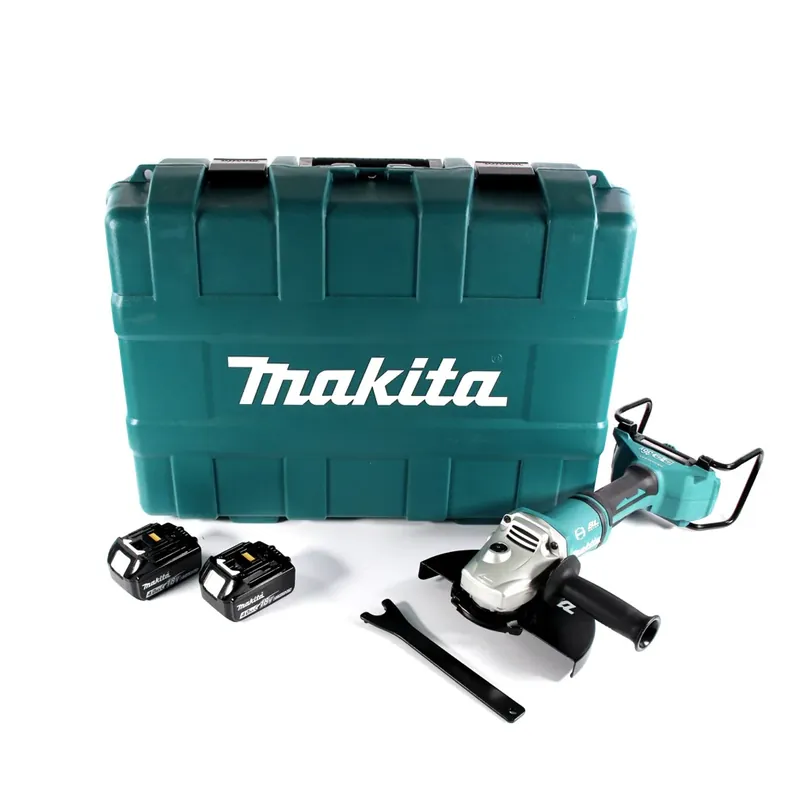 Makita DGA 900 MK Akku Winkelschleifer 36 V ( 2x 18 V ) 230 mm Brushless + 2x Akku 4,0 Ah + Koffer - ohne Ladegerät Letzte Chance