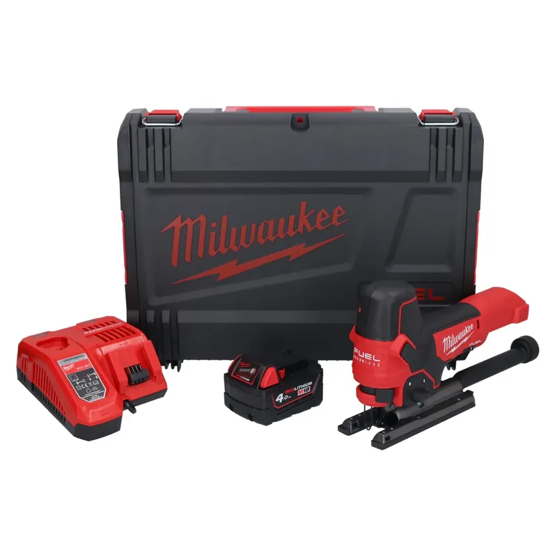 Milwaukee M18 FBJS-401X Akku Stichsäge 18 V Brushless + 1x Akku 4,0 Ah + Ladegerät + HD Box Kracherpreis