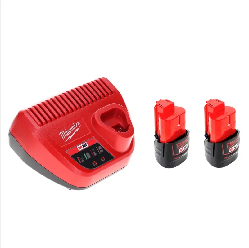 Milwaukee Akku Starter Set 12 V mit 2x Akku 1,5 Ah + M12 C12C Ladegerät Preiswert
