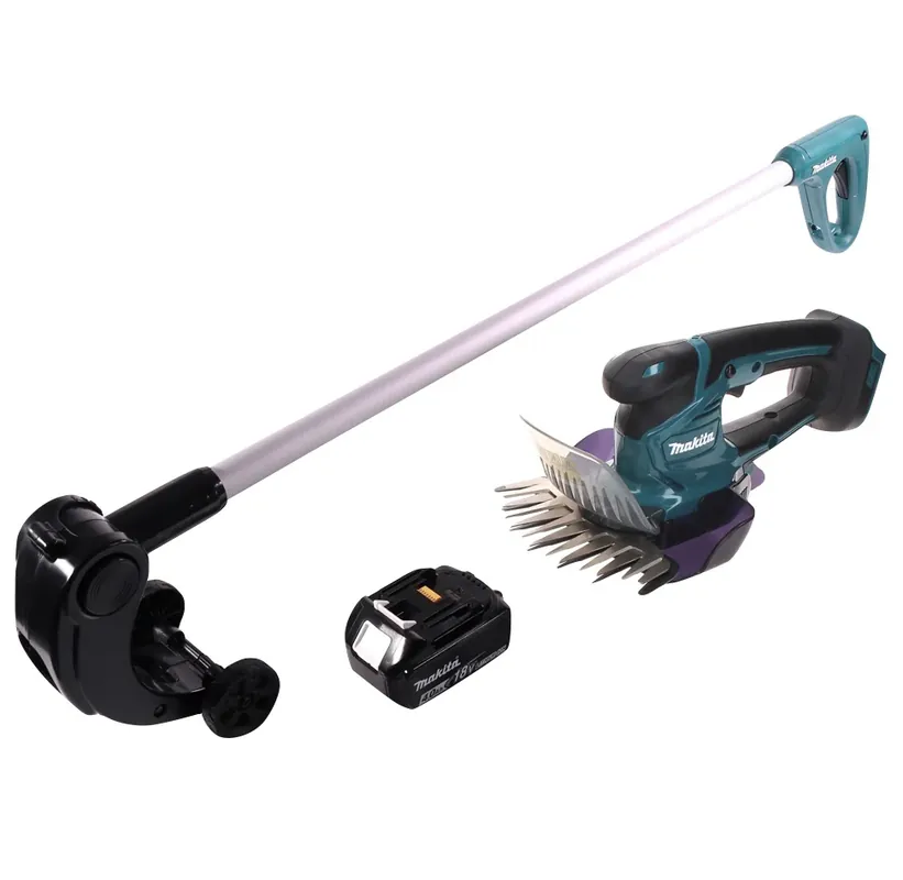 Garantierte Lieferung Makita DUM 604 M1 Akku Grasschere 18 V + Griffverlängerung mit Rolle + 1x Akku 4,0 Ah - ohne Ladegerät