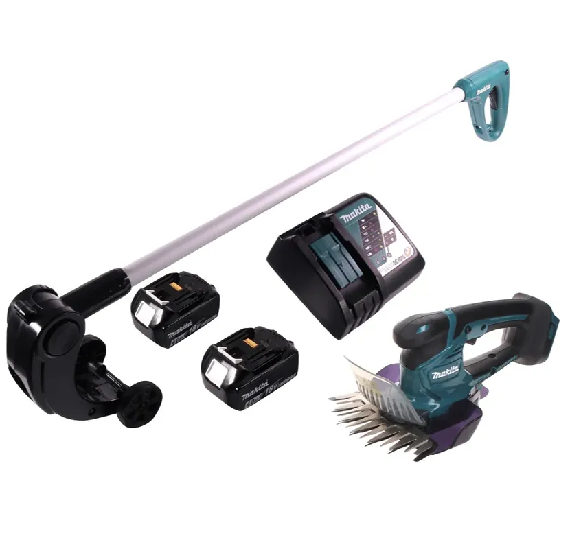 Makita DUM 604 RM Akku Grasschere 18 V + Griffverlängerung mit Rolle + 2x Akku 4,0 Ah + Ladegerät Rabatt