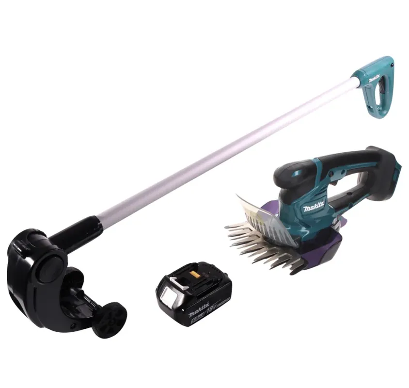 Makita DUM 604 T1 Akku Grasschere 18 V + Griffverlängerung mit Rolle + 1x Akku 5,0 Ah - ohne Ladegerät Rabatt