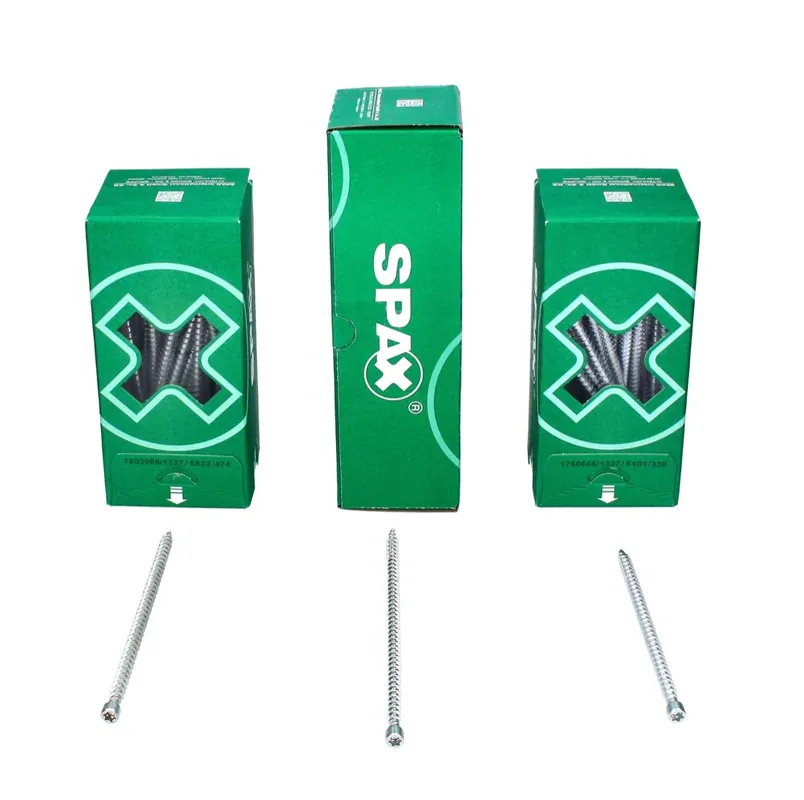 Billig SPAX IN.FORCE Schraube 8,0 x 600 mm 50 Stk. ( 2x 1221010806005 ) Torx T-STAR Plus T40 Vollgewinde Zylinderkopf WIROX CUT Bohrspitze