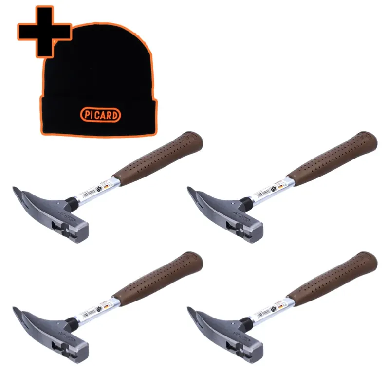 Günstig Picard 298 Set 4x Latthammer glatt 600 g ( 4x 0029800 ) + Wintermütze Schwarz Universalgröße
