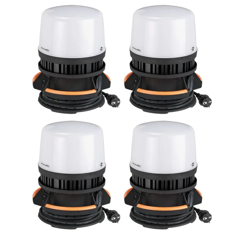Mega-Angebot Brennenstuhl professionalLINE ORUM Set 4x LED Arbeitsleuchte 360° Baustrahler 8050 Lumen ( 4x 9171400800 ) 100 Watt IP54 BGI 608