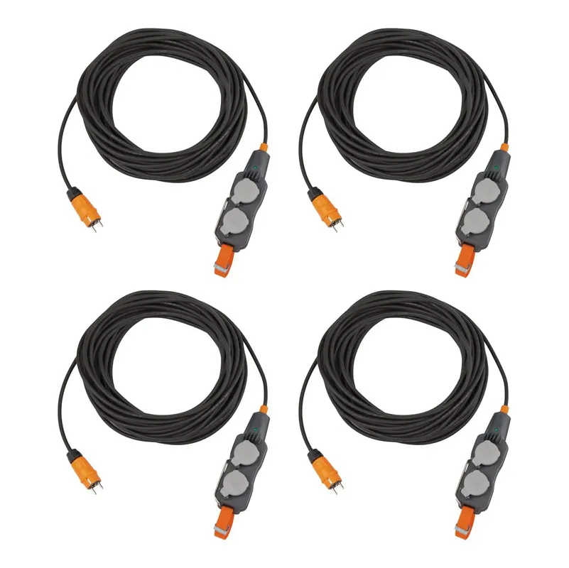 Brennenstuhl professionalLINE Set 4x Powerblock mit 4 Steckdosen IP 54 25 m ( 4x 9161250160 ) H07RN-F 3G1,5 Top-Angebot