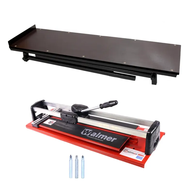 Walmer MGLR II 600 mm Fliesenschneider + Schneidmesser Set 8 / 10 / 12 mm + Fliesenschneider Tisch Bestseller