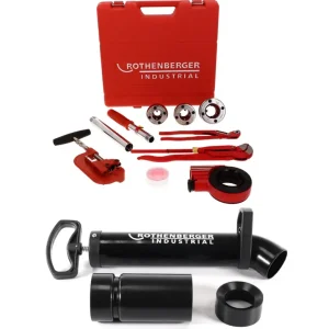 Versand Am Gleichen Tag Rothenberger Industrial Sanikit 10 tlg. Werkzeugkoffer Sanitär Set ( 070673E ) + RoPump Power Saugdruck Handpumpe Rohrreiniger + Gummiadapter ( 1500002695 )