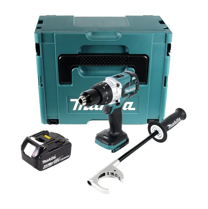 Abverkauf Makita DDF 481 M1J Akku Bohrschrauber 18 V 115 Nm Brushless + 1x Akku 4,0 Ah + Makpac - ohne Ladegerät