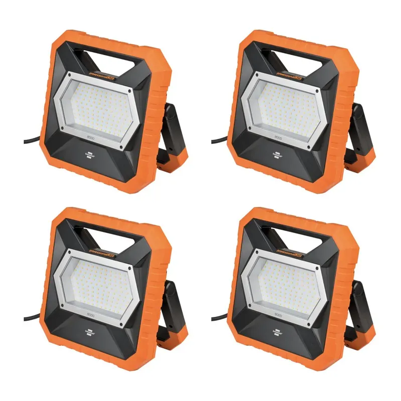 Brennenstuhl professionalLINE Set 4x X 8000 M Mobiler LED Strahler 8300 Lumen ( 4x 9171330801 ) IP54 80 Watt Must-Have