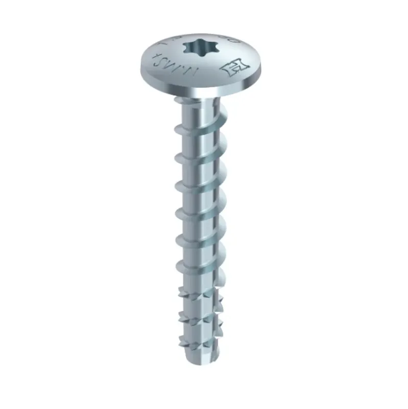 HECO MULTI MONTI plus MS Schraubanker 7,5 x 35 mm 100 Stück ( 49827 ) Betonschraube flacher Rundkopf T-Drive verzinkt blau A2K Versand Am Gleichen Tag
