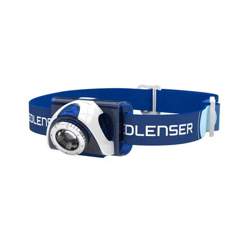 Ledlenser SEO7R LED Stirnlampe 220 lm IPX6 Blau ( 6007-R ) + 1x Akku + 1x USB Kabel Letzte Chance