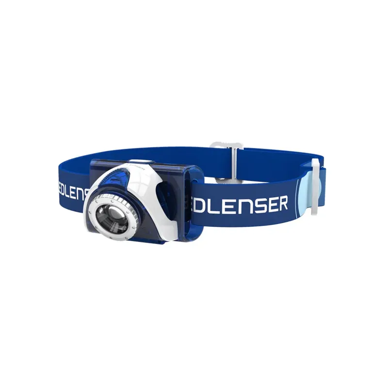 Ledlenser SEO7R LED Stirnlampe 220 lm IPX6 Blau ( 6107-R ) + 1x Akku + USB Kabel + 1x Batterie Aktuell