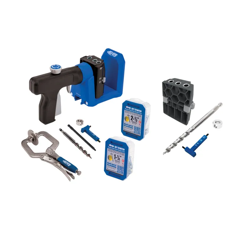 KREG Pocket Hole Jig 520 PRO Taschenloch Bohrschablone + Micro Bohrschablone + Stufenbohrer + Bit + Schrauben + Zwinge Top-Angebot