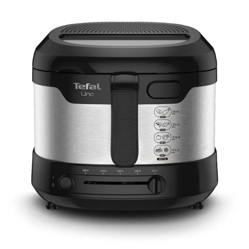 Bestpreis Tefal UNO FF215D30 Friteuse 1475 Watt 1,8 l Volumen 150 - 190 °C Schwarz , Edelstahl