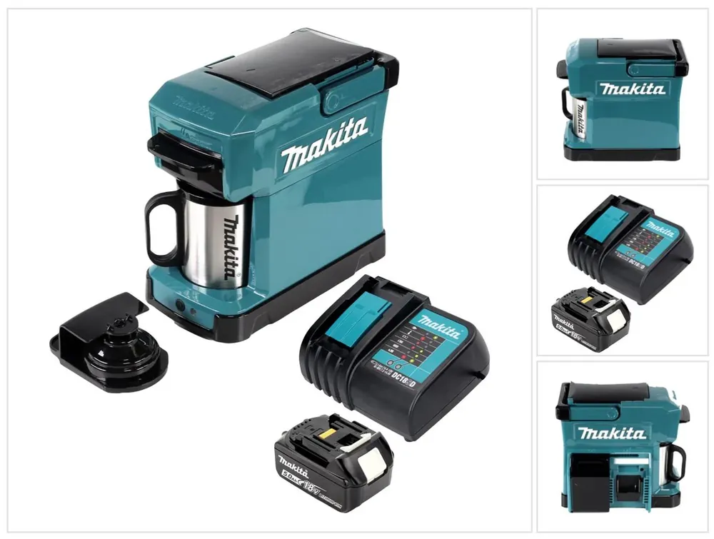Makita DCM 501 RT Kaffeemaschine Akku betrieben, tragbar + 1x 5,0 Ah Akku & Ladegerät Sofort Bestellen