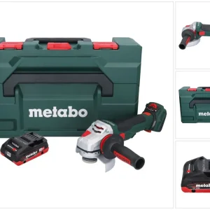 Zertifiziert Metabo WVB 18 LTX BL 15-125 Quick Akku Winkelschleifer 18 V 125 mm Brushless + 1x Akku 4,0 Ah + metaBOX - ohne Ladegerät