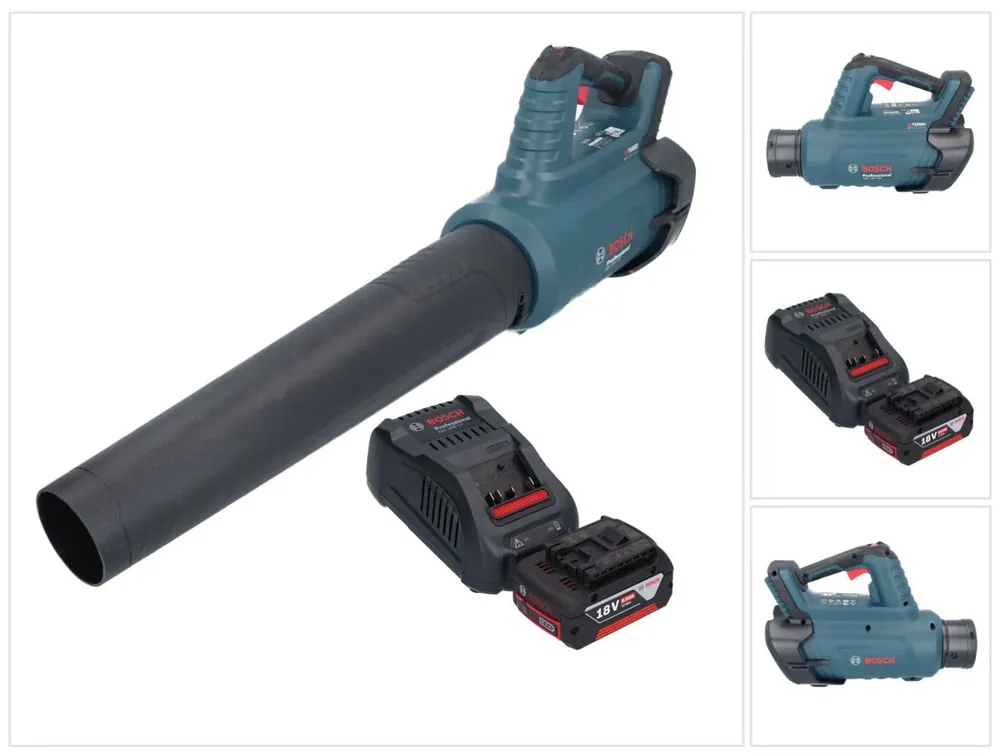 Bosch GBL 18V-750 Professional Akku Gebläse 18 V BITURBO Brushless + 1x Akku 5,0 Ah + Ladegerät Solange Der Vorrat Reicht