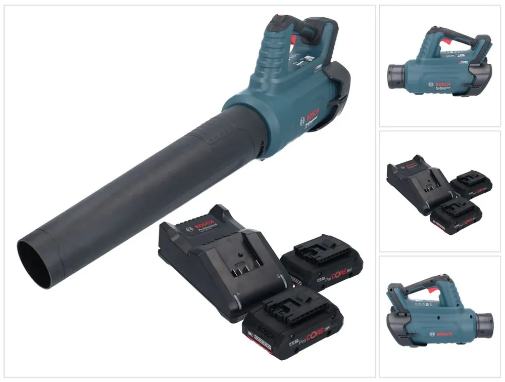 Bosch GBL 18V-750 Professional Akku Gebläse 18 V BITURBO Brushless + 2x ProCORE Akku 4,0 Ah + Ladegerät Nur Für Kurze Zeit