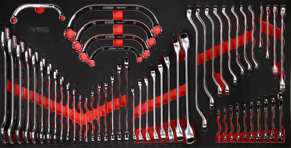 Neu KS TOOLS Schraubenschlüssel-Satz in Schaumstoffeinlage, 54-tlg ( 813.0054 )