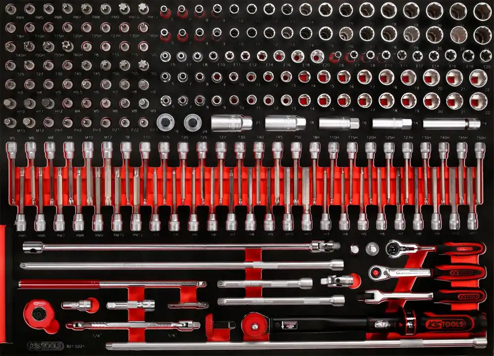 Sale KS TOOLS 3/8'' Steckschlüssel-Satz in Schaumstoffeinlage, 221-tlg ( 821.0221 )