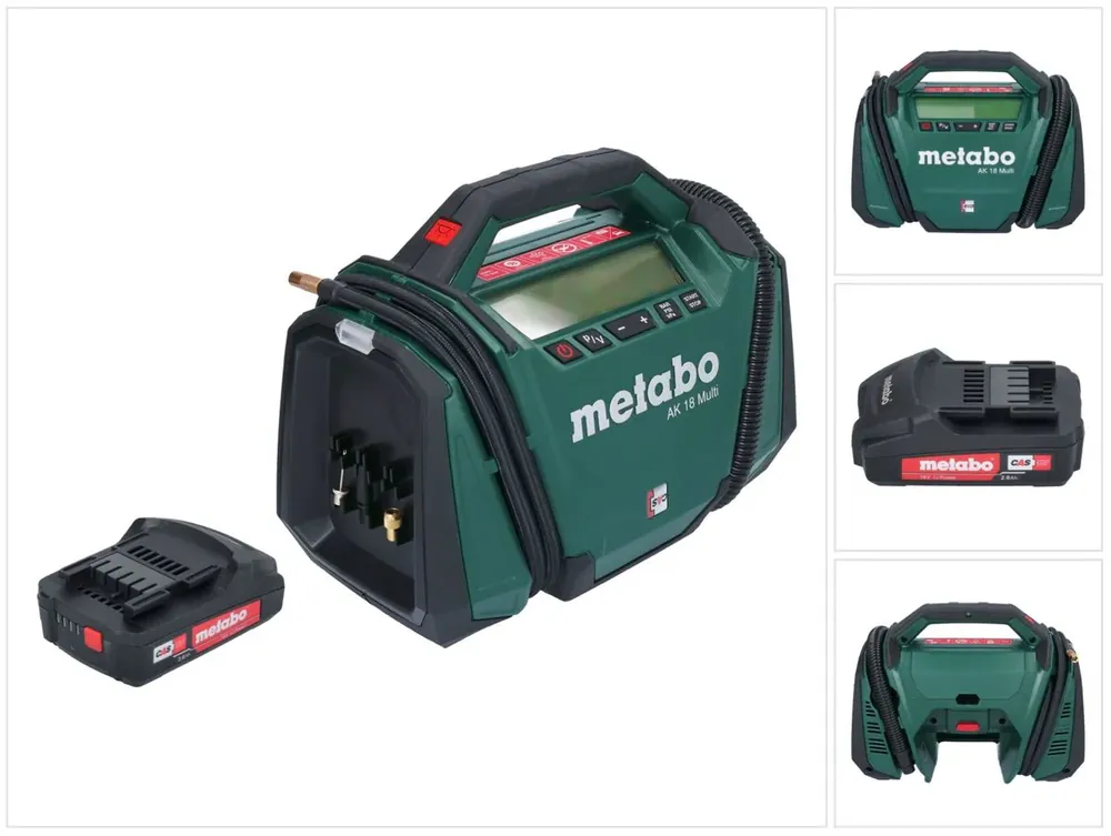 Nur Heute Metabo AK 18 Multi Akku Kompressor 18 V 11 bar + 1x Akku 2,0 Ah - ohne Ladegerät
