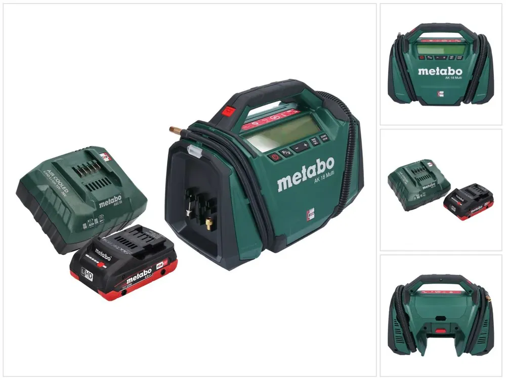 Schnäppchen Metabo AK 18 Multi Akku Kompressor 18 V 11 bar + 1x Akku 4,0 Ah + Ladegerät