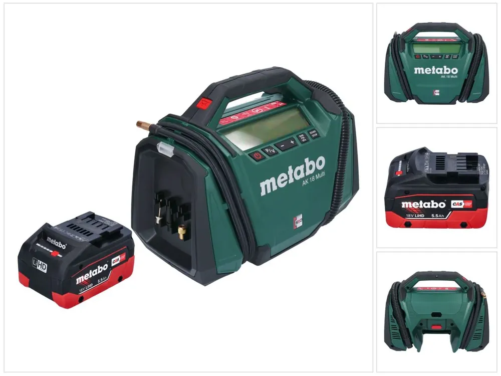 Must-Have Metabo AK 18 Multi Akku Kompressor 18 V 11 bar + 1x Akku 5,5 Ah - ohne Ladegerät