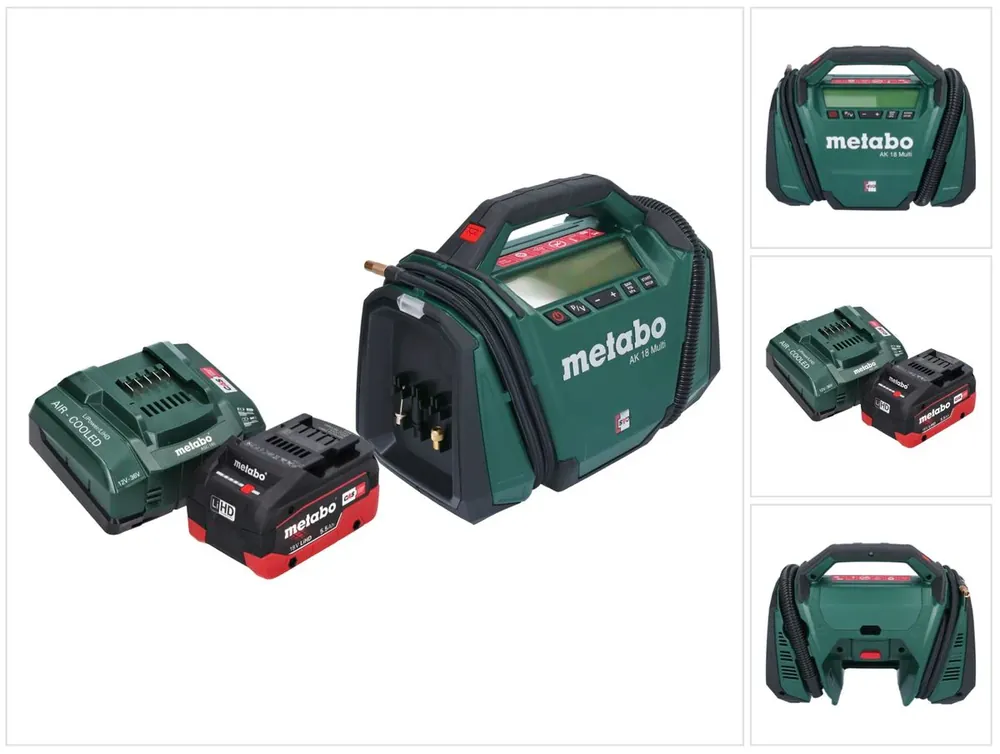 Letzte Chance Metabo AK 18 Multi Akku Kompressor 18 V 11 bar + 1x Akku 5,5 Ah + Ladegerät