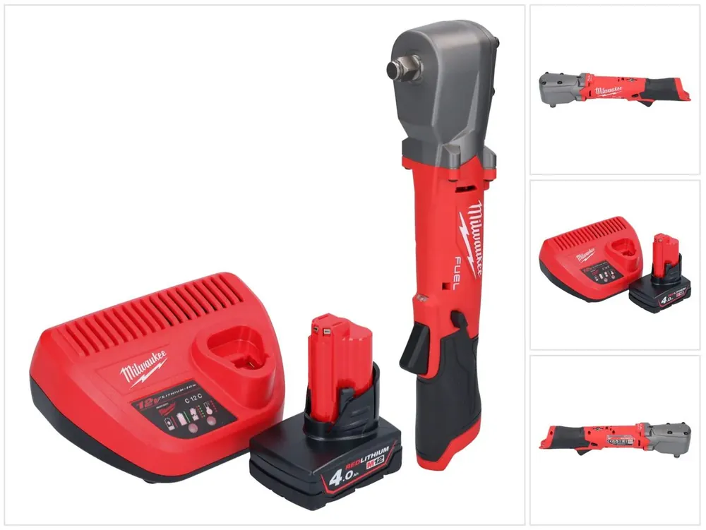 Milwaukee M12 FRAIWF12-401 Akku Winkelschlagschrauber 12 V 1/2" 270 Nm Brushless + 1x Akku 4,0 Ah + Ladegerät Preisknaller